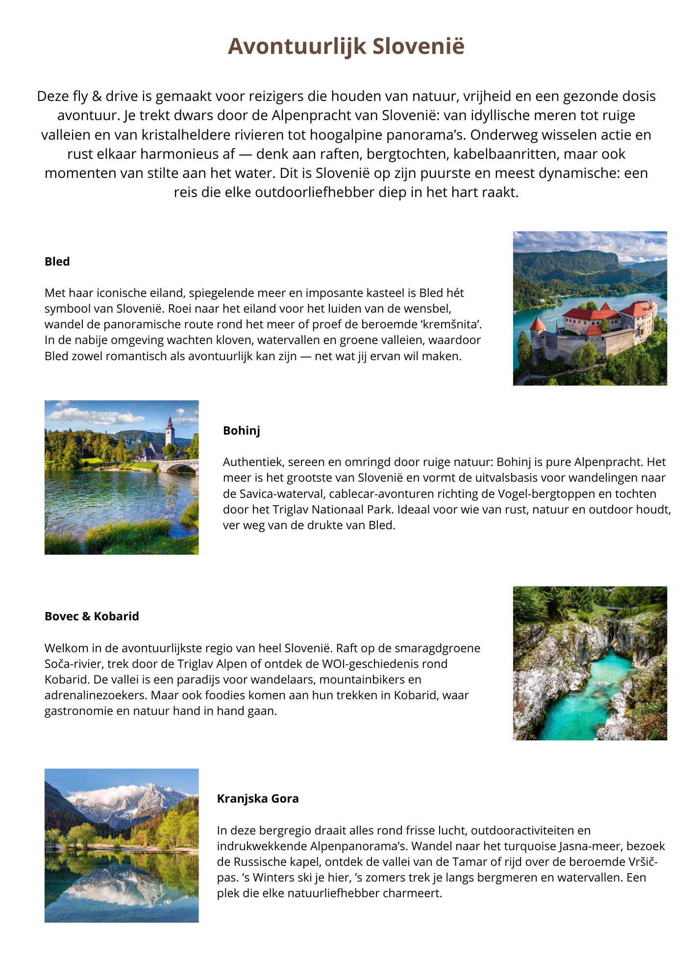 Avontuurlijk Slovenie
